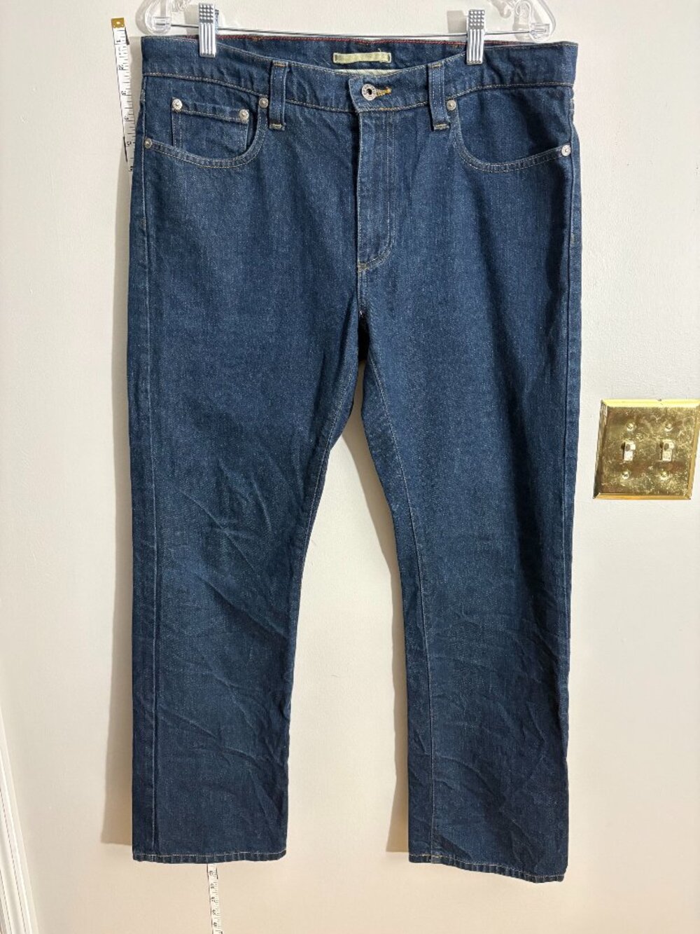 L.L.Bean Jeans Mens 34x30 Standard Fit Straight Leg 100% Cotton Dark Wash Denim
